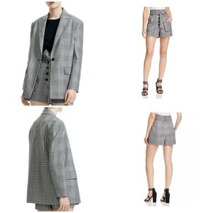 🩶🖤Maje Check Suit Blazer and Short Set